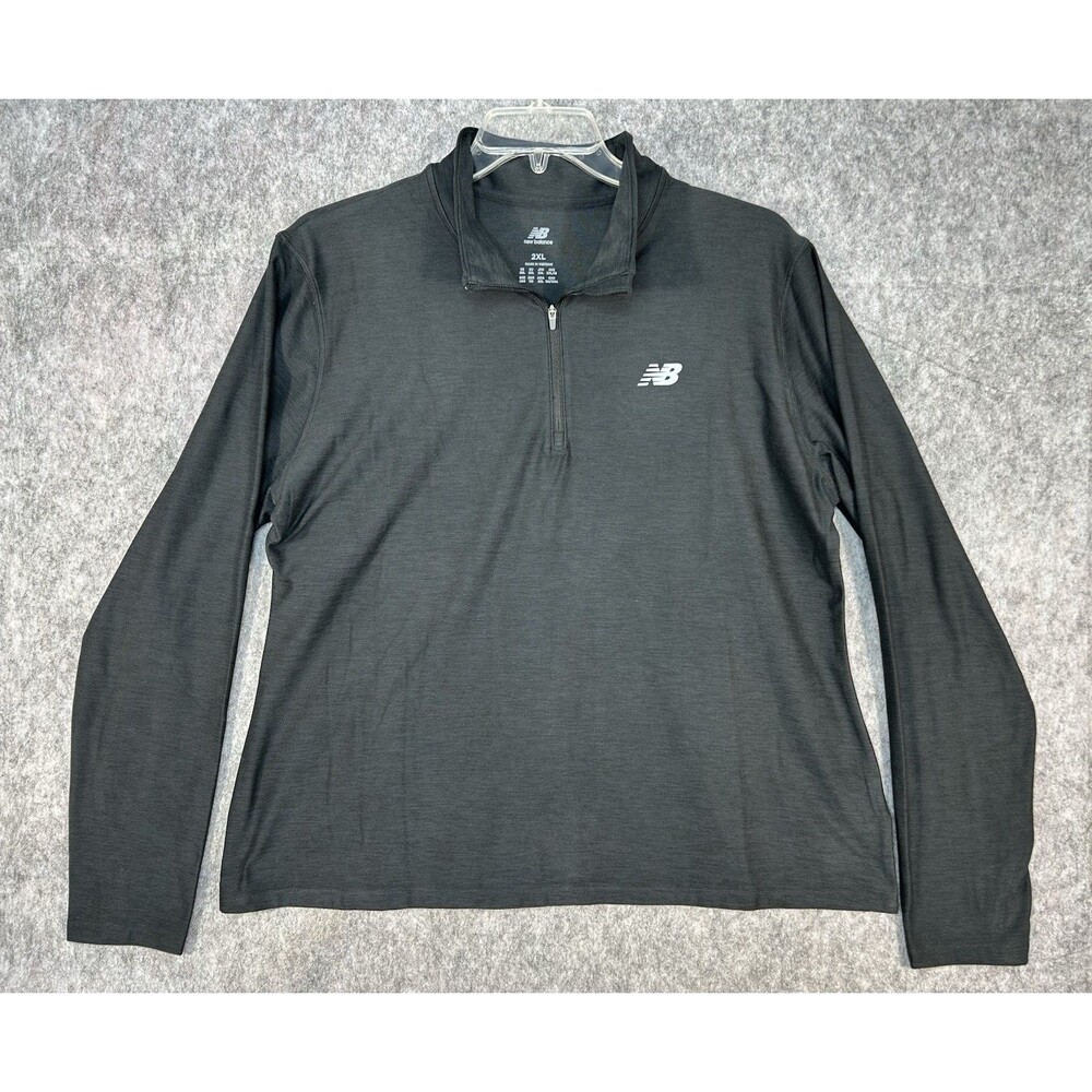 New Balance Women's 2XL Black Lightweight 1/4 Zip Pullover Slim Fit Fast Drying